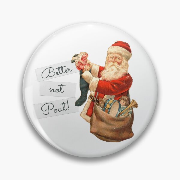 Item preview, Better Not Pout Vintage Santa Claus Red Plaid designed and sold by TheBohemianLark.