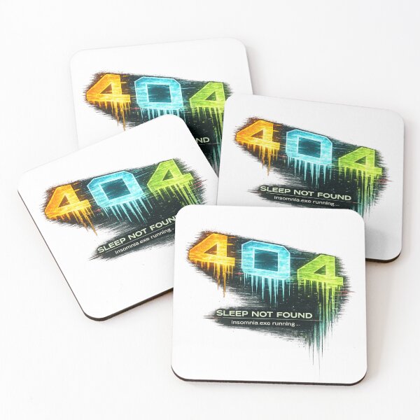 Item preview, 404 Sleep Not Found – Insomnia.exe Running Funny Tech Meme designed and sold by NAJURE.