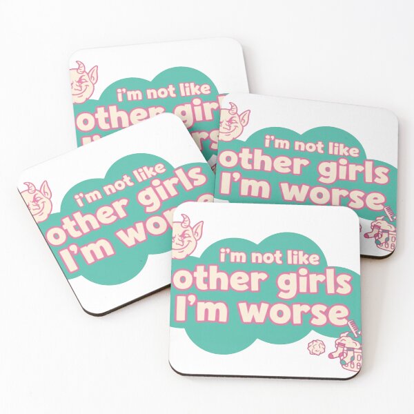 Item preview, I'm Not Like Other Girls I'm Worse Pastel Bubble Meme designed and sold by SkeletonsDanger.