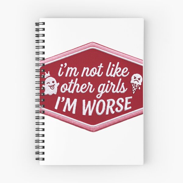 Item preview, I'm Not Like Other Girls I'm Worse Red Gothic Badge designed and sold by SkeletonsDanger.