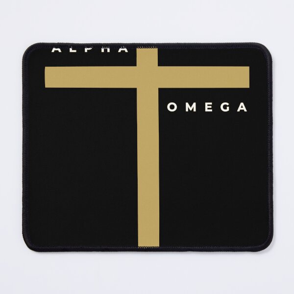 Item preview, Alpha and Omega Cross – Minimalist Christian Faith Design | Jesus Christ Biblical Scripture Art designed and sold by RubenCrossArt.