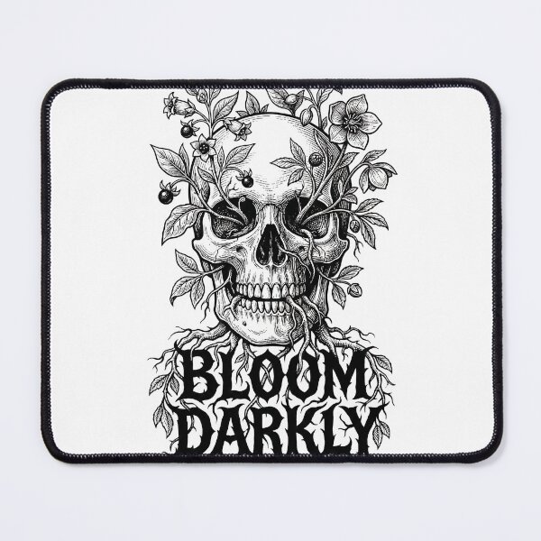 Artikelvorschau, Bloom Darkly Gothic Skull Botanical Engraving entworfen und verkauft von DigitalAnnaBanana.