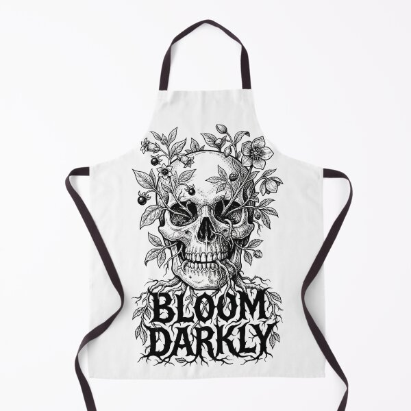 Item preview, Bloom Darkly Gothic Skull Botanical Engraving designed and sold by DigitalAnnaBanana.