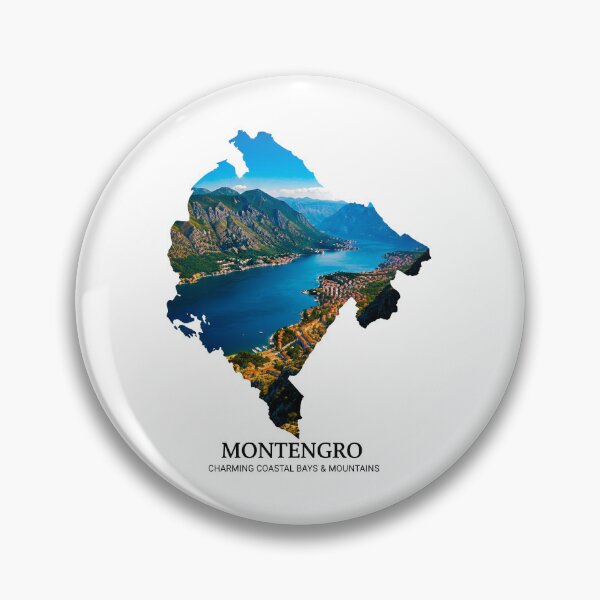 Item preview, Montenegro Map Charming Coastal Bays and Majestic Mountains Art designed and sold by AbulailArt.