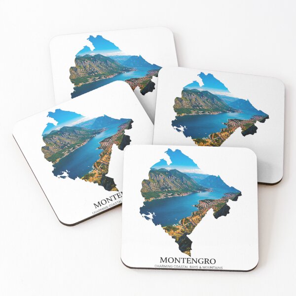 Item preview, Montenegro Map Charming Coastal Bays and Majestic Mountains Art designed and sold by AbulailArt.