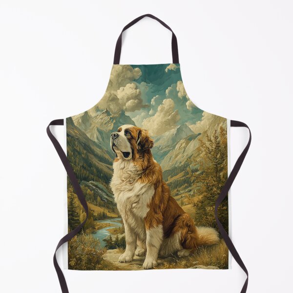 Item preview, Saint Bernard in a Mountain Landscape designed and sold by PetsArt.