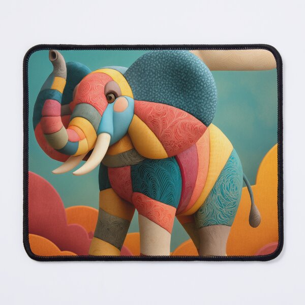 Item preview, Colorful Patchwork Elephant designed and sold by PetsArt.