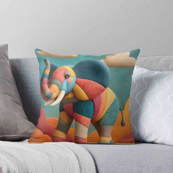 Item preview, Colorful Patchwork Elephant designed and sold by PetsArt.