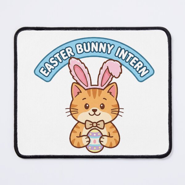 Item preview, Easter Bunny Intern Cute Ginger Cat Egg designed and sold by DigitalAnnaBanana.