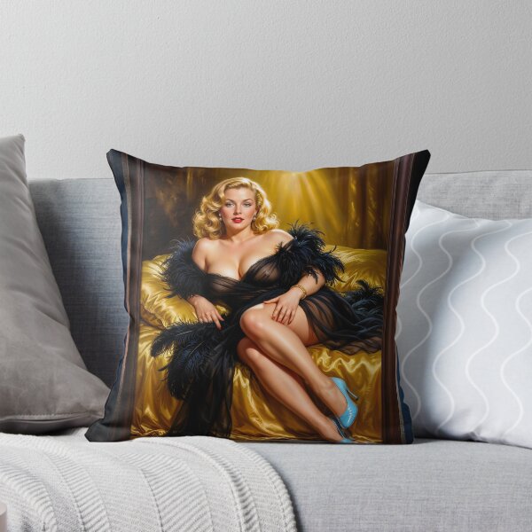 Item preview, Pin-Up Portrait Of Patti-Marie Martelson In Golden Reverie Captivating AI Concept Art by Xzendor7 designed and sold by Xzendor7 Digital Art Creations.
