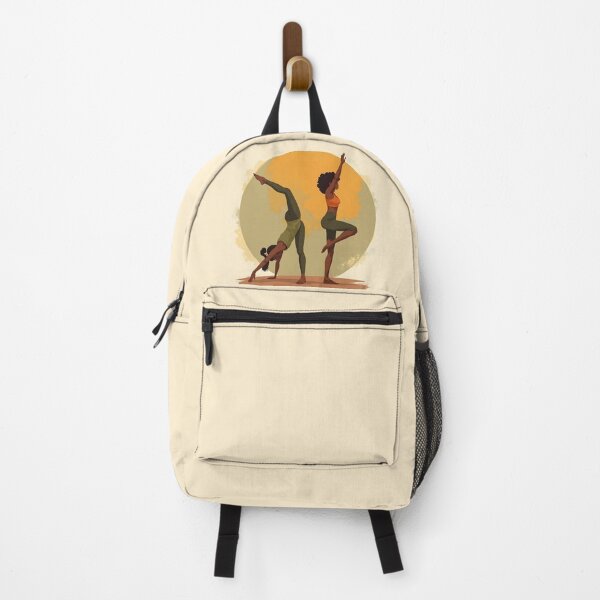Item preview, Earth Tones Yoga - Two Women Practicing Oil Painting Art designed and sold by WowDezign.