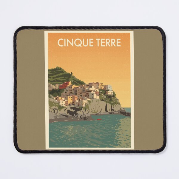 Item preview, Cinque Terre Vintage Poster | Italian Riviera Wall Art | Retro Italy Travel Print designed and sold by AM-little-shop.