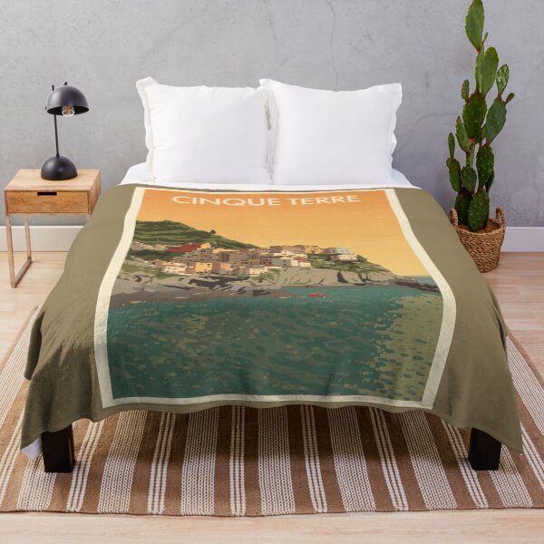 Item preview, Cinque Terre Vintage Poster | Italian Riviera Wall Art | Retro Italy Travel Print designed and sold by AM-little-shop.