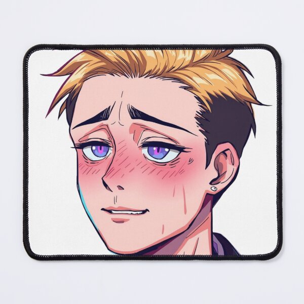 Item preview, Blushing Anime Boy Soft Aesthetic Emotional Art designed and sold by rainbowgremlin.