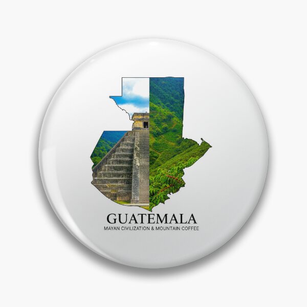 Item preview, Guatemala Map Mayan Civilization and Mountain Coffee Heritage Art designed and sold by AbulailArt.