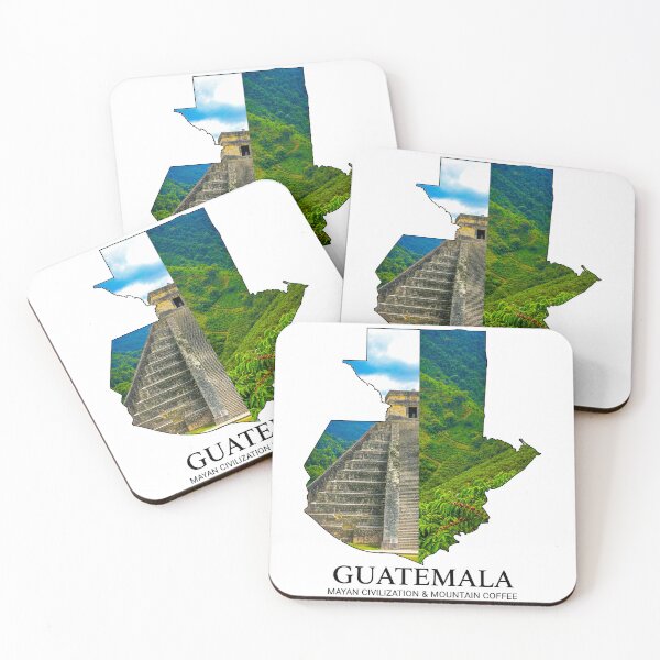 Item preview, Guatemala Map Mayan Civilization and Mountain Coffee Heritage Art designed and sold by AbulailArt.