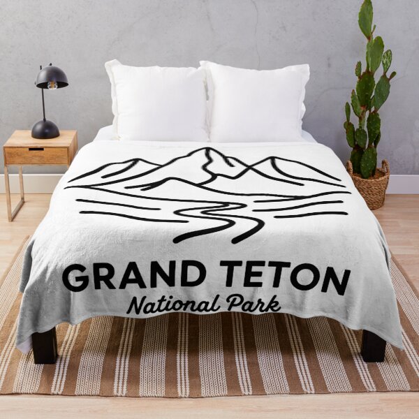 Item preview, Grand Teton National Park Line Art Illustration designed and sold by Stripe Wall Studio.