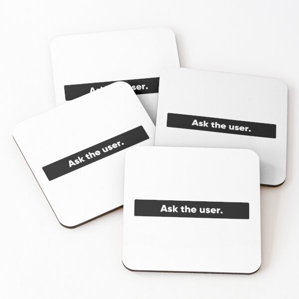 Item preview, Ask The User - Minimalist Black Bar UX Research & Product Manager - One line quote designed and sold by Artio-ArtShop.