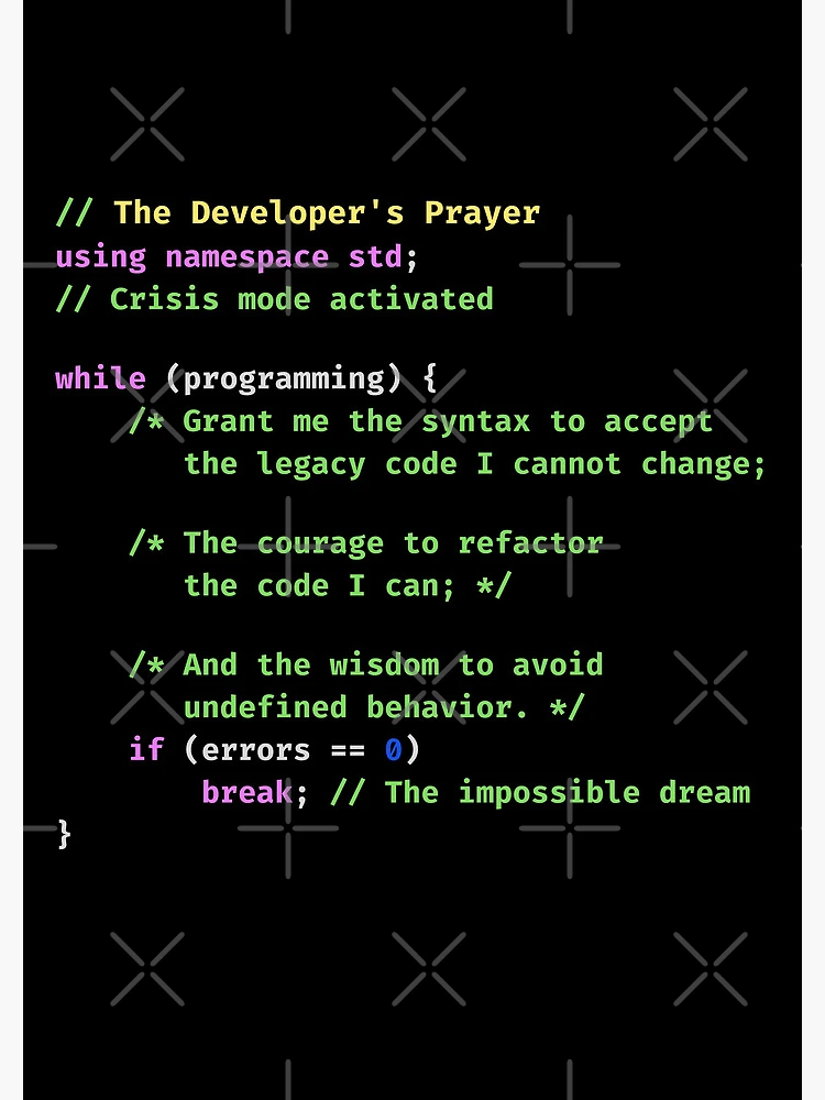 Thumbnail 3 of 3, Journal, Funny Programmer Developer's Prayer Legacy Code Refactor Coder Software Engineer Humor designed and sold by LagomCreative.