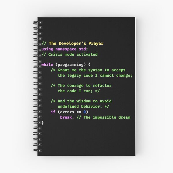 Item preview, Funny Programmer Developer's Prayer Legacy Code Refactor Coder Software Engineer Humor designed and sold by LagomCreative.