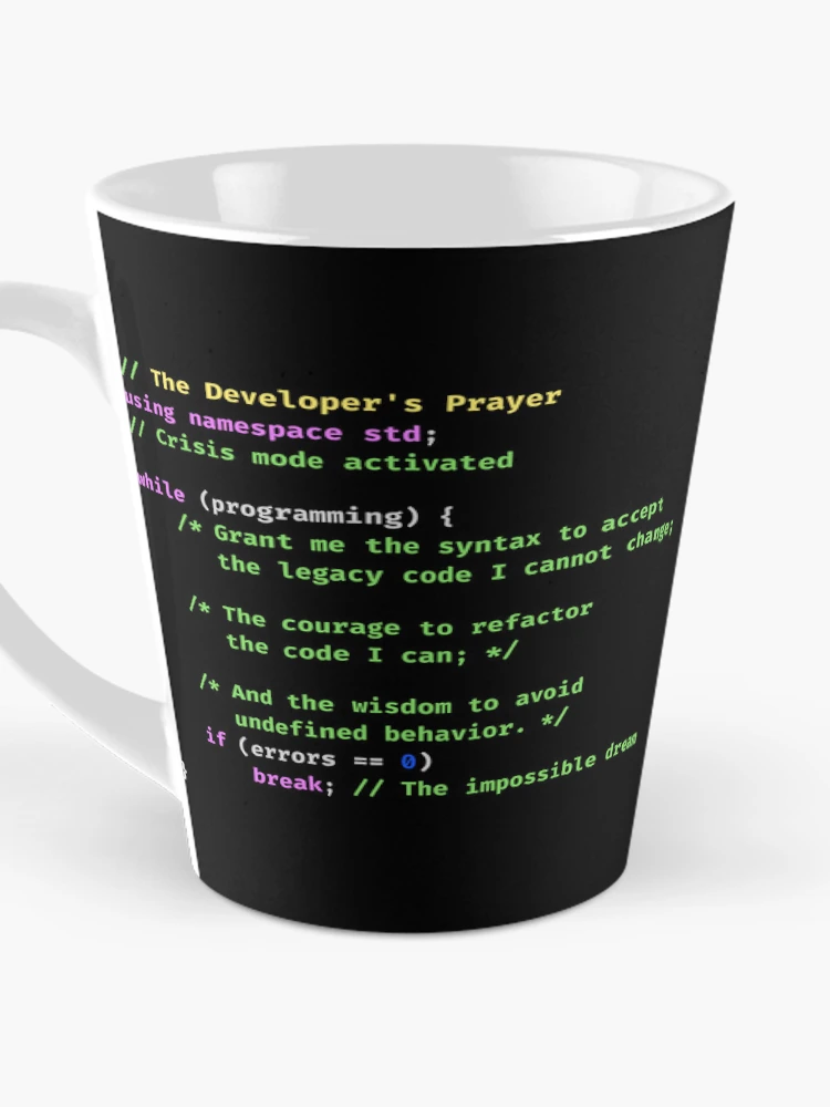 Thumbnail 3 of 4, Coffee Mug, Funny Programmer Developer's Prayer Legacy Code Refactor Coder Software Engineer Humor designed and sold by LagomCreative.