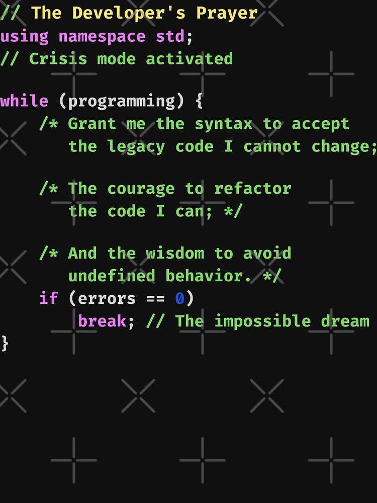 Thumbnail 6 of 6, Lightweight Sweatshirt, Funny Programmer Developer's Prayer Legacy Code Refactor Coder Software Engineer Humor designed and sold by LagomCreative.