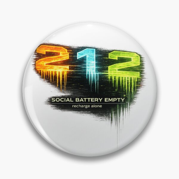 Item preview, 212 Social Battery Empty – Recharge Alone Funny Introvert Meme designed and sold by NAJURE.