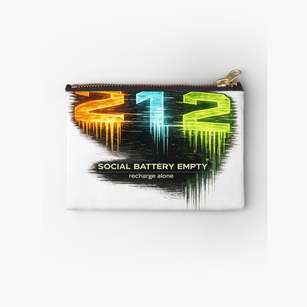 Item preview, 212 Social Battery Empty – Recharge Alone Funny Introvert Meme designed and sold by NAJURE.