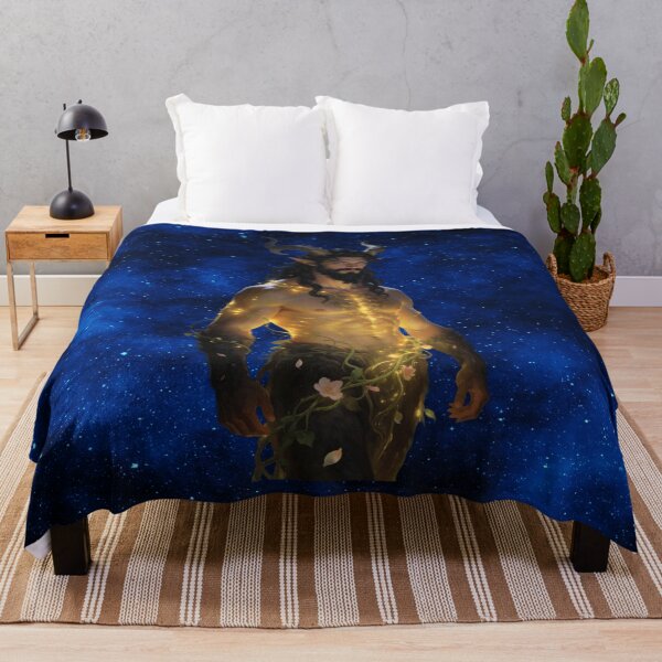 Item preview, Celestial Horned God – Radiant Lord of the Wild Cosmos designed and sold by MysticOzzy.