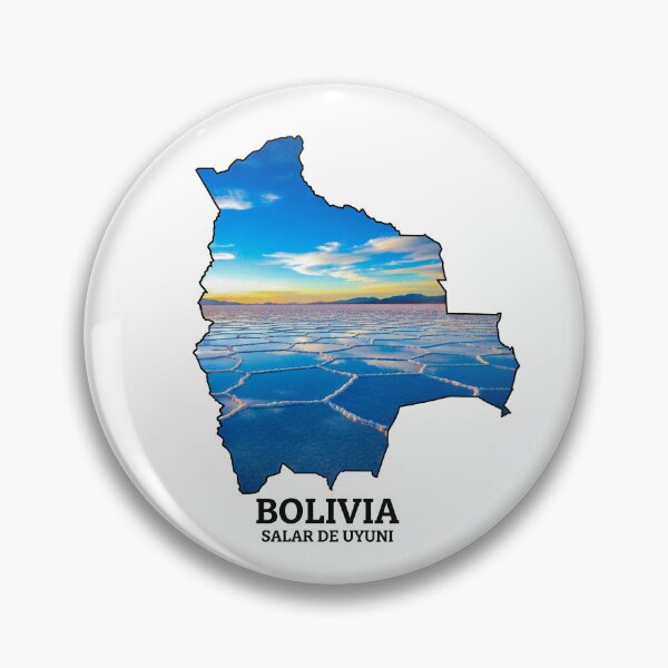 Item preview, Bolivia Map Salar de Uyuni and Surreal Salt Flat Heritage Art designed and sold by AbulailArt.