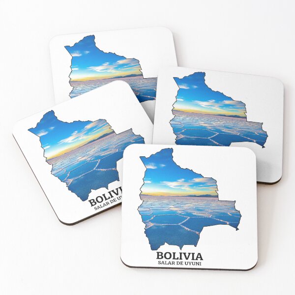 Item preview, Bolivia Map Salar de Uyuni and Surreal Salt Flat Heritage Art designed and sold by AbulailArt.