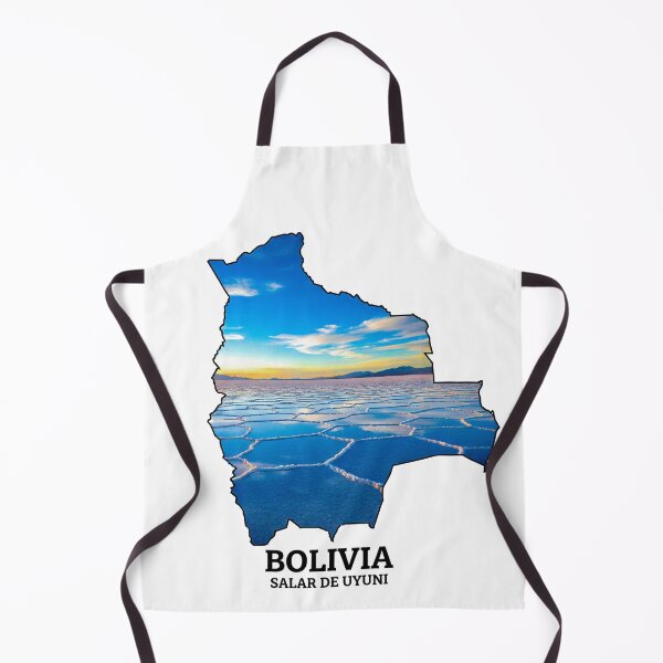 Item preview, Bolivia Map Salar de Uyuni and Surreal Salt Flat Heritage Art designed and sold by AbulailArt.
