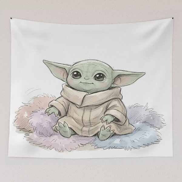 Item preview, BABY YODA WITH FLUFFY RUG designed and sold by LIS AND MELIVERSO.