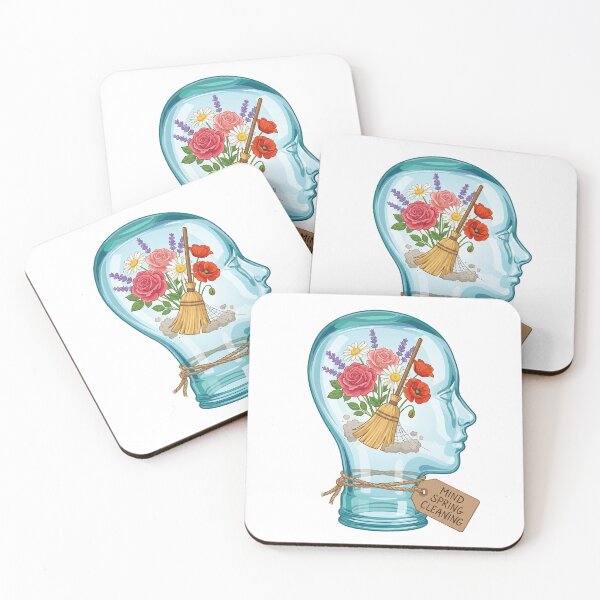 Item preview, Mind Spring Cleaning Mental Health Flowers designed and sold by DigitalAnnaBanana.