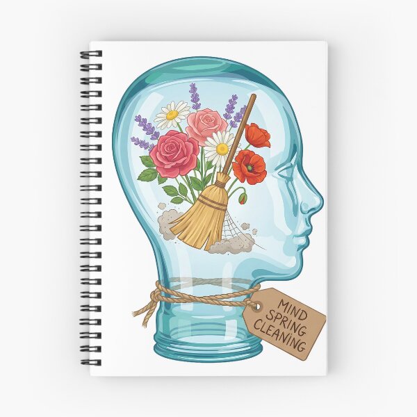 Item preview, Mind Spring Cleaning Mental Health Flowers designed and sold by DigitalAnnaBanana.