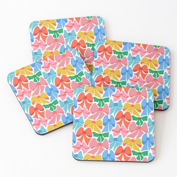 Item preview, Colorful Bow Pattern | Cute Retro Ribbon Bows in Bright Playful Colors designed and sold by Carrie Cantwell Art.