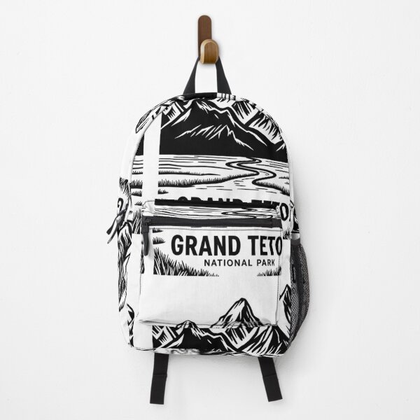 Item preview, Grand Teton National Park Landscape Line Art Illustration designed and sold by Stripe Wall Studio.