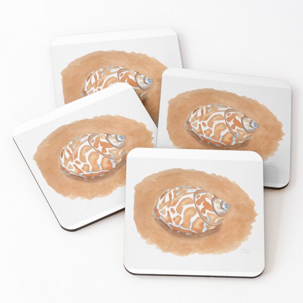 Item preview, Watercolor Spotted Seashell- Brown designed and sold by Sheri-Engel.