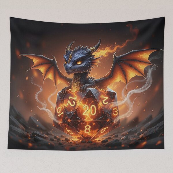 Item preview, Dragon's Roll - Epic D20 Dice Playmat for DnD and Magic: The Gathering designed and sold by Maximilian Simson.