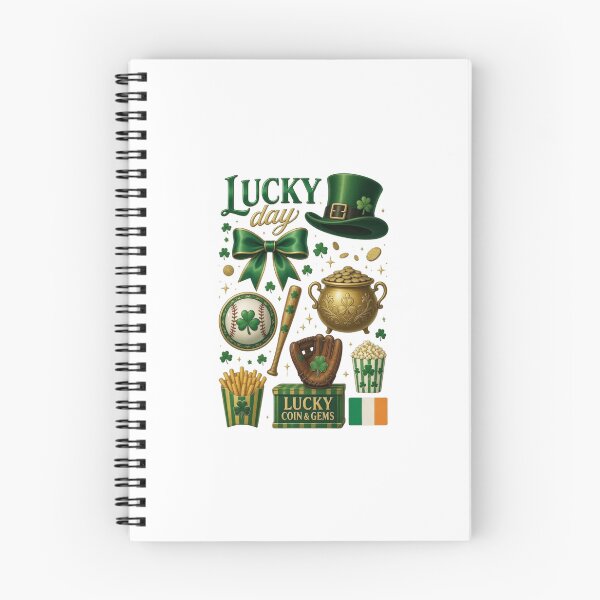 Item preview, Lucky Day St. Patrick's Day Illustration | Irish Luck Pot of Gold and Baseball Graphics designed and sold by Colorful-Garden.