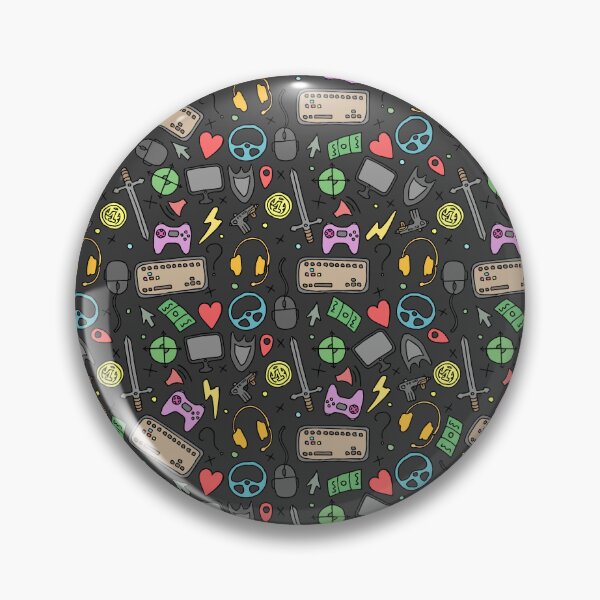Item preview, Colorful Retro Gaming Doodle Pattern For Gaming Lover designed and sold by Bawek85Designs.