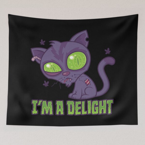 Item preview, Delightfully Undead Creepy Cute Cat designed and sold by fizzgig.