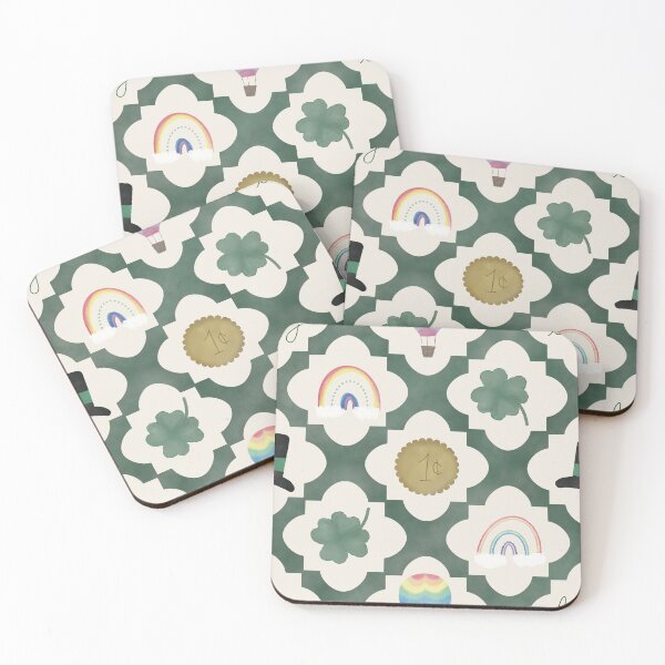 Item preview, Whimsical St. Patrick’s Day Lucky Shamrock Pattern designed and sold by Seamlessly Buffalo.