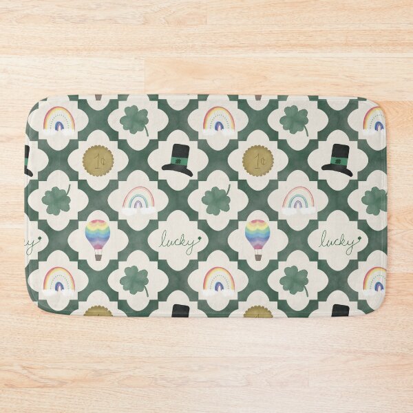 Item preview, Whimsical St. Patrick’s Day Lucky Shamrock Pattern designed and sold by Seamlessly Buffalo.