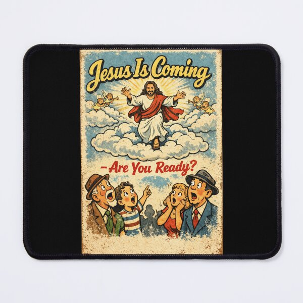 Item preview, Jesus Is Coming — Are You Ready? | Funny Vintage Christian Cartoon T-Shirt designed and sold by AMICO77.