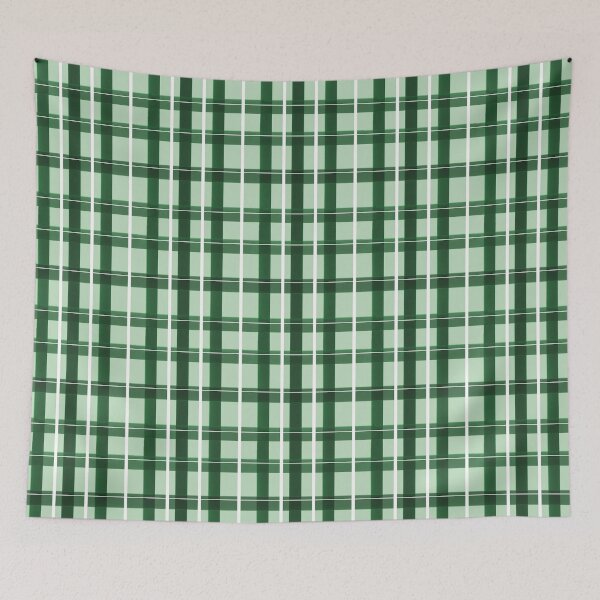 Item preview, Modern Emerald Green Plaid and Scallops designed and sold by Seamlessly Buffalo.