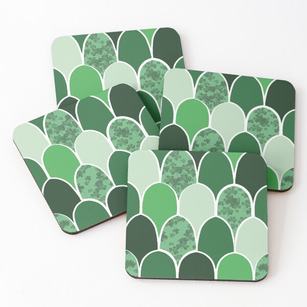 Item preview, Modern Emerald Green Plaid and Scallops designed and sold by Seamlessly Buffalo.