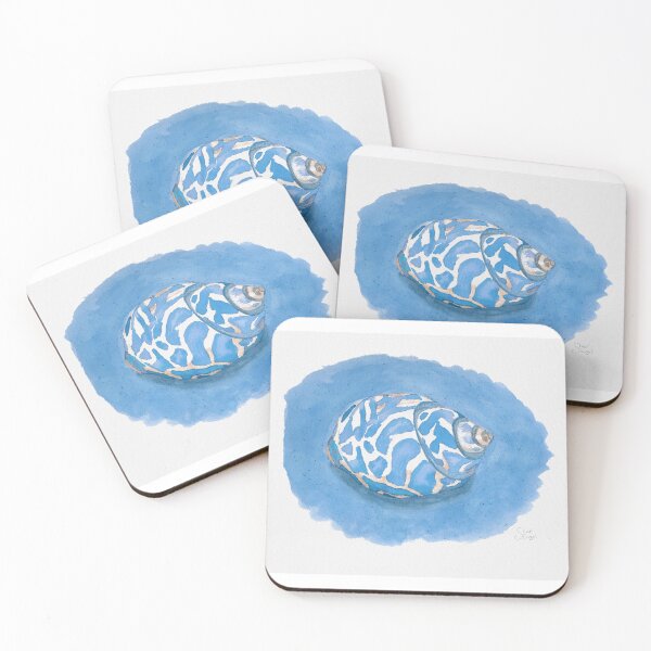 Item preview, Watercolor Spotted Seashell- Blue designed and sold by Sheri-Engel.