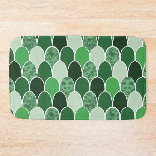 Item preview, Modern Emerald Green Plaid and Scallops designed and sold by Seamlessly Buffalo.