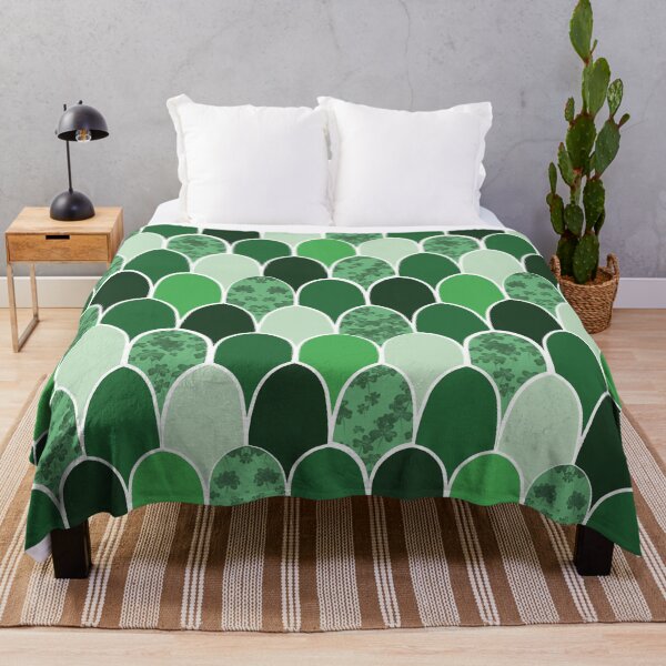 Item preview, Modern Emerald Green Plaid and Scallops designed and sold by Seamlessly Buffalo.